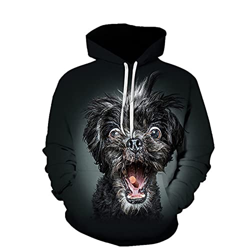 Haustier Hund Pullover 3D Gedruckt Männer Hoodie Casual Sweatshirt Trainingsanzug Unisex Harajuku Streetwear Mode Tops, 1021, L von Faxkjeuls