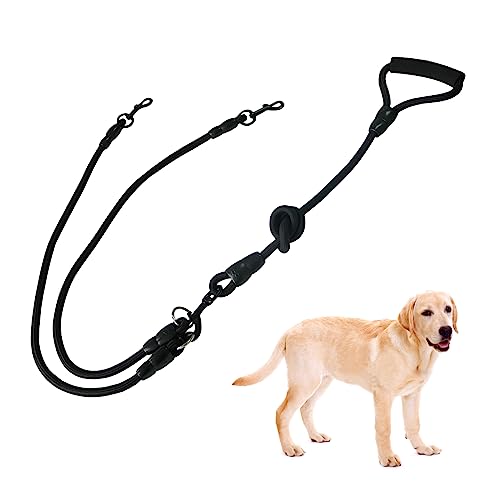 Fayemint Hundeleinen, 2-in-1 Hundeleine, Hundeleinen Schwarz, Abnehmbar, für Spaziergänge, Jogging, Training, Geeignet für Mittlere und Kleine Hunde, Viele Arten von Haustieren (0.32KG) von Fayemint