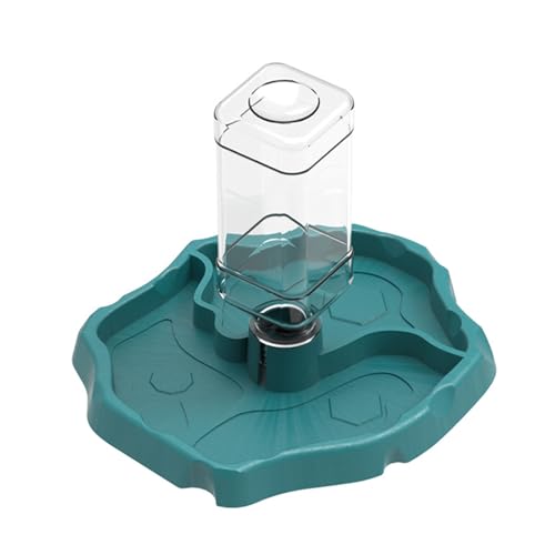 Fayemint Reptilien Wasserspender, Schildkröten Wasserspender mit Flasche, Terrarium Wasserschale ，für Schildkröten, Hamster, Eidechse (Blau) von Fayemint