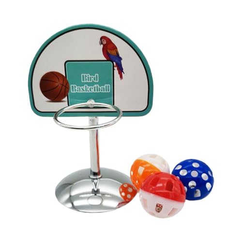 Bird Toys, Small Parrot Toys, Interactive Bird Toy, Birds Cage Accessories Stand with 3 Balls for Play, Training, Cockatiels, Conures, Parakeets 5.08x3.15 Inch von Fbinys