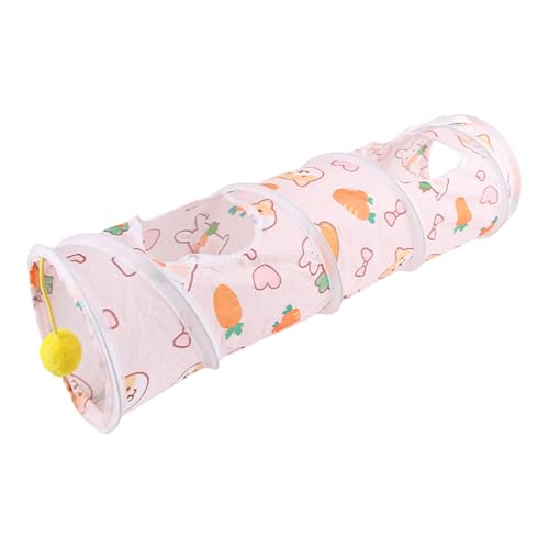 Bunny Tunnel, Small Pet Exercise Tube, Foldable Interactive Play Toy with Ball, Fun for Rabbits, Ferrets, Hamsters, Chinchillas, Hedgehogs to Play and Rest von Fbinys
