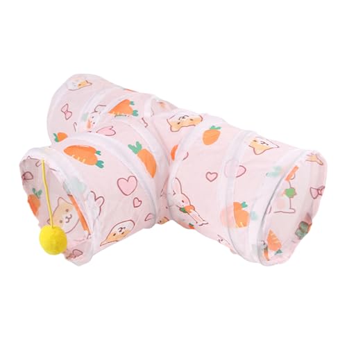 Bunny Tunnel, Small Pet Exercise Tube, Foldable Interactive Play Toy with Ball, Fun for Rabbits, Ferrets, Hamsters, Chinchillas, Hedgehogs to Play and Rest von Fbinys