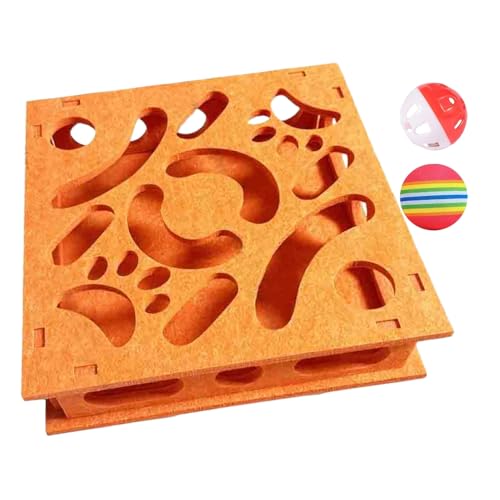 Cat Toy, Puzzle Maze, Interactive Intelligence Design, Mental Stimulation Game, Bell & Ball Kitten Toy for Indoor Use, Outdoor Play, Hunting Training, Crate Entertainment, 11.81x11.81x2.36 inches Cat Toy, Puzzle Maze, Interactive Intelligence Design, Mental Stimulation Game, Bell & Ball Kitten Toy for Indoor Use, Outdoor Play, Hunting Training, Crate Entertainment, 11.81x11.81x2.36 inches von Fbinys