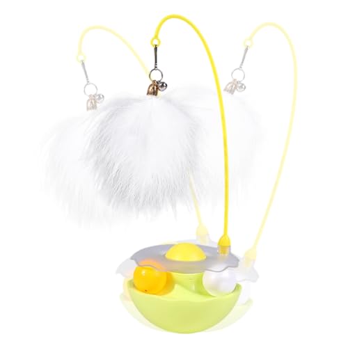 Cat Toy Wand Interactive Ball, Durable Pet Training Game Stick, Simulated Hunting Toy Scratching, Exercise, Climbing, Mental Stimulation, Ideal for Indoor, Outdoor, Travel, Play, Enrichment Activities von Fbinys
