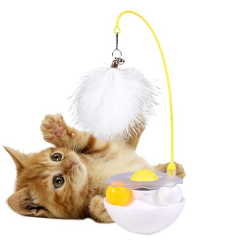 Cat Toy Wand Interactive Ball, Durable Pet Training Game Stick, Simulated Hunting Toy Scratching, Exercise, Climbing, Mental Stimulation, Ideal for Indoor, Outdoor, Travel, Play, Enrichment Activities von Fbinys