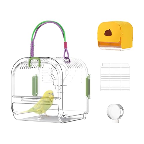Fbinys Breiter Vogelkäfig, großer Vogelkäfig | Seilennest mit leichtem Pull-Out-Tablett | Faltbare Vogelversorgungen, die mit atmungsaktivem geräumigem Innenraum für Cockatiels Lovebirds von Fbinys