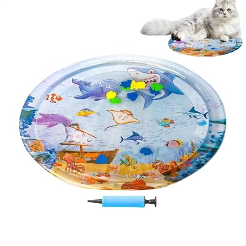 Fbinys Cat Water Mat, Thickened Pet Water Bed, Sensory Floating Waterbed with Fish, Interactive Cooling Pad, Leakproof Play Mat Indoor Outdoor Activity, Enrichment Toy for Cats & Kittens Fbinys Cat Water Mat, Thickened Pet Water Bed, Sensory Floating Waterbed with Fish, Interactive Cooling Pad, Leakproof Play Mat Indoor Outdoor Activity, Enrichment Toy for Cats & Kittens von Fbinys