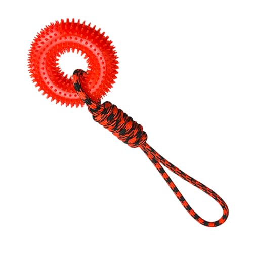 Fbinys Dog Toys Squeaky, Spiky Ring Aggressive Chewers, Indestructible Dog Toy with Rope to Your Puppy Teething, Boredom Relief, Mental Stimulation, and Oral Health Fbinys Dog Toys Squeaky, Spiky Ring Aggressive Chewers, Indestructible Dog Toy with Rope to Your Puppy Teething, Boredom Relief, Mental Stimulation, and Oral Health von Fbinys