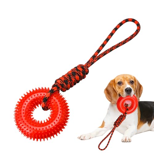 Fbinys Dog Toys Squeaky, Spiky Ring for Chewers, Aggressive Chew Indestructible Dog Toy, with Rope, Ideal for Puppy Teething, Boredom Relief, Mental Stimulation, Interactive Play Fbinys Dog Toys Squeaky, Spiky Ring for Chewers, Aggressive Chew Indestructible Dog Toy, with Rope, Ideal for Puppy Teething, Boredom Relief, Mental Stimulation, Interactive Play von Fbinys