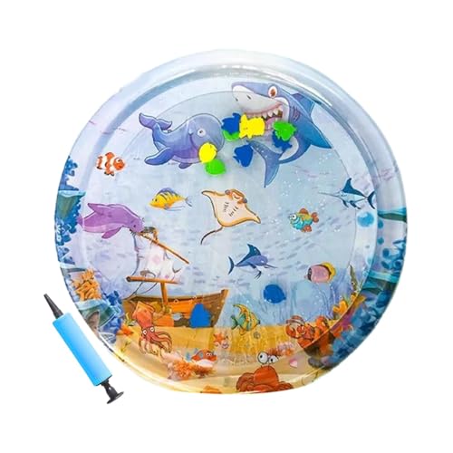 Fbinys Portable Cat Water Mat, Thickened Sensory Water Bed with Floating Fish, Enrichment Cooling Pad, Interactive Cats Play Mats for Indoor, Outdoor Pets Activity 9.45x9.45x1.18 Inch Fbinys Portable Cat Water Mat, Thickened Sensory Water Bed with Floating Fish, Enrichment Cooling Pad, Interactive Cats Play Mats for Indoor, Outdoor Pets Activity 9.45x9.45x1.18 Inch von Fbinys