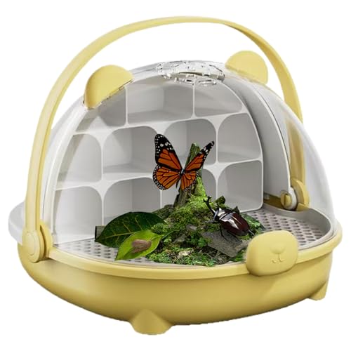Fbinys Reptilien-Futterbox – Tragbare Futterbox Transportbehälter mit Griff | Transportbox Haustierhaus Beobachtungsgehege Lebensraum Käfig für Kinder & Haustiere von Fbinys