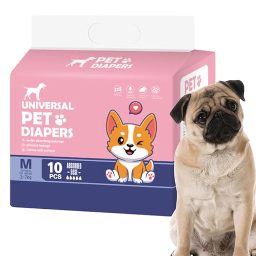 Fbinys Windeln für Rüden, Windeln für Hündinnen - 10 Stück Hundewindeln,Atmungsaktive Windeln, bequemer und sicherer Sitz, Haustierpflegegerät für Rüden und Hündinnen Fbinys Windeln für Rüden, Windeln für Hündinnen - 10 Stück Hundewindeln,Atmungsaktive Windeln, bequemer und sicherer Sitz, Haustierpflegegerät für Rüden und Hündinnen von Fbinys