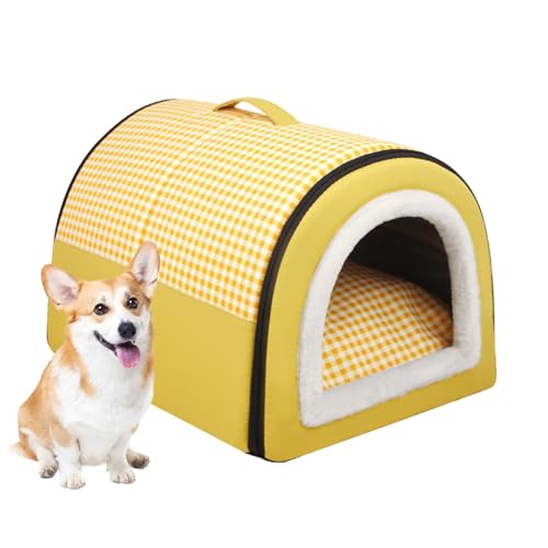 Fbinys wasserdichte Hundehöhle - Abnehmbares Hundebett mit Abdeckung, tragbar, mit Rutschfester Unterseite,Gemütliches Katzenversteck, bequemes Hundehöhlenbett für Haustiere, Hauskatzen, kleine Hunde Fbinys wasserdichte Hundehöhle - Abnehmbares Hundebett mit Abdeckung, tragbar, mit Rutschfester Unterseite,Gemütliches Katzenversteck, bequemes Hundehöhlenbett für Haustiere, Hauskatzen, kleine Hunde von Fbinys