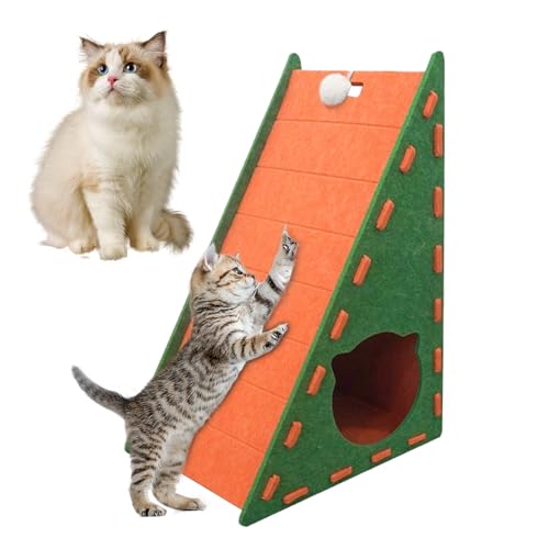 Felt Cats Scratcher, Triangular Vertical Integrated Cat Scratchers, Non-Shedding Felts Scratching Pad, Wear-Resistant Kitten Climbing Mat, Ideal for Playing and Scratching, Felt Cats Scratcher, Triangular Vertical Integrated Cat Scratchers, Non-Shedding Felts Scratching Pad, Wear-Resistant Kitten Climbing Mat, Ideal for Playing and Scratching, von Fbinys