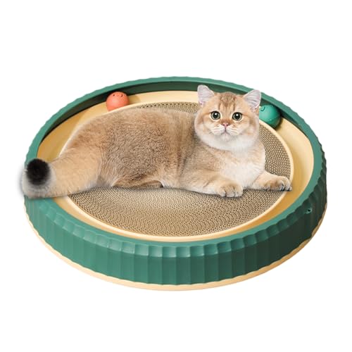 Katzenkratzbrett, Multifunktionales Katzenkratzbett, rutschfeste Unterseite und verschleißfestes Design für Kätzchenruhe, Unterhaltung, aktives Spielen, Training, 40 x 7 cm von Fbinys