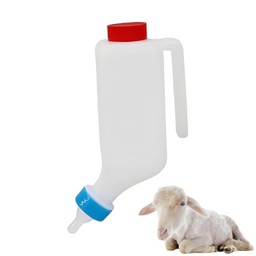 Lamb Feeding Bottle, Lamb Feedings Milk Bottles with Measurements, Ergonomic Design Animal Milks Nipple Feeder, Ideal for Kid Goats, Calves, Small Farm Animals, 800 Ml von Fbinys