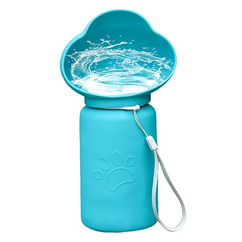 Portable Water Bottle for Dogs, Foldable Leak-Proof Dispenser, High-Temperature Resistant Pet Hydration Container for Outdoor Walking, Traveling, Hiking & Camping Adventures von Fbinys