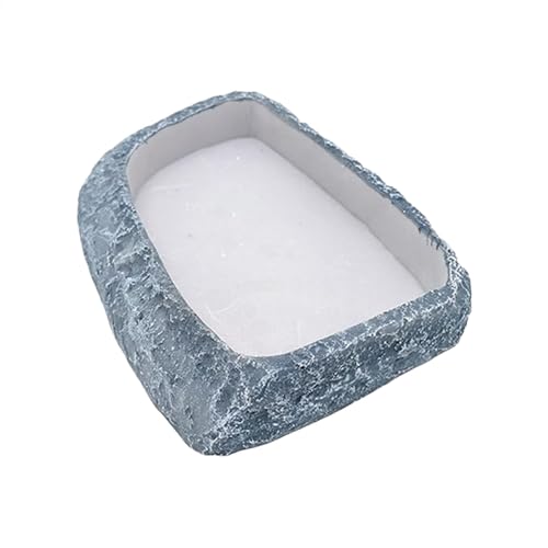 Tortoise Water Dish, Resin Terrarium Feeding Bowl, Sturdy Pet Feeder, Natural Rock Design for Tortoise, Frog, Hermit Crab, Snake, Gecko, 6.69x4.13x1.18 inches, 341 g Tortoise Water Dish, Resin Terrarium Feeding Bowl, Sturdy Pet Feeder, Natural Rock Design for Tortoise, Frog, Hermit Crab, Snake, Gecko, 6.69x4.13x1.18 inches, 341 g von Fbinys