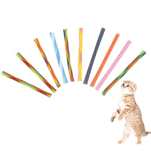 10er Set Federnde Katzenangel mit Teleskop-Schlauch | Buntes Katzenspielzeug aus Kratzfestem Nylon | Spielzeug gegen Langeweile mit Extra-Elastizität | Ideal für Wohnungskatzen & Geschenkidee 10er Set Federnde Katzenangel mit Teleskop-Schlauch | Buntes Katzenspielzeug aus Kratzfestem Nylon | Spielzeug gegen Langeweile mit Extra-Elastizität | Ideal für Wohnungskatzen & Geschenkidee von Fc'Noqgn
