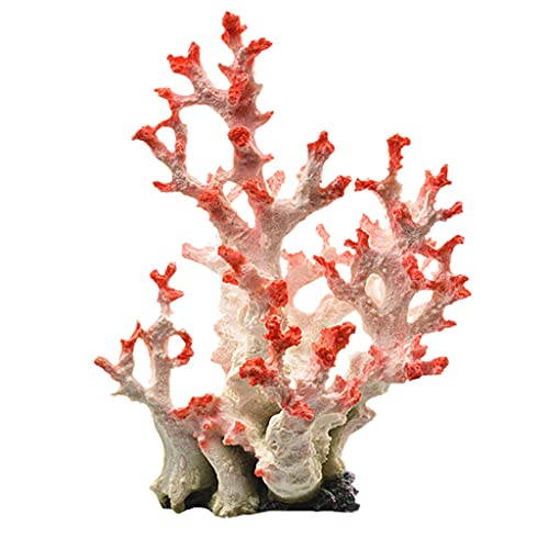 Aquarium-Korallenornamente, DIY-Fische für Aquarium, Dekoration, künstliche große Pflanze, Kunstharz, sicher und harmlos, Korallendekorationen, groß von Fcnjsao