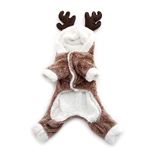 Fcnjsao Haustier Hund Kleidung Weiche Plüsch Hoodie Weihnachten Winter Warme Pyjamas Niedlichen Elch Verschluss Mäntel Für Kleine Hunde Fcnjsao Haustier Hund Kleidung Weiche Plüsch Hoodie Weihnachten Winter Warme Pyjamas Niedlichen Elch Verschluss Mäntel Für Kleine Hunde von Fcnjsao