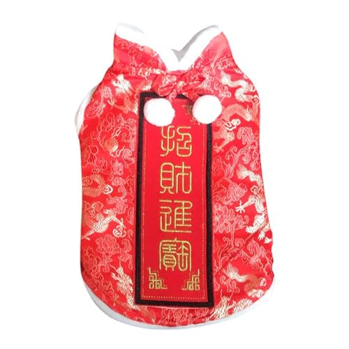 Fcnjsao Haustier Katze Tang Anzug Chinesischer Hundemantel Traditionelle Rote Hundekleidung Für Große Hunde Chinesische Hundekleidung Haustierkostüm Fcnjsao Haustier Katze Tang Anzug Chinesischer Hundemantel Traditionelle Rote Hundekleidung Für Große Hunde Chinesische Hundekleidung Haustierkostüm von Fcnjsao