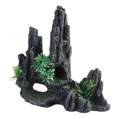 Fcnjsao Realistics Rock Formation Aquarien Rock Simulation Steinfischtanks Dekoration Für Kleine Fischspiele Und Versteck von Fcnjsao