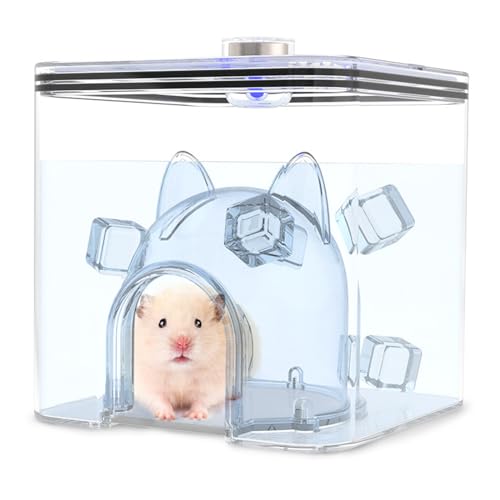 Kleintierunterstand kann mit Eis gefüllt werden, schafft kühlen Platz für Hamster, tragbarer Kühlunterstand, perfekt für den Sommer, Hamster-Kühlhaus von Fcnjsao