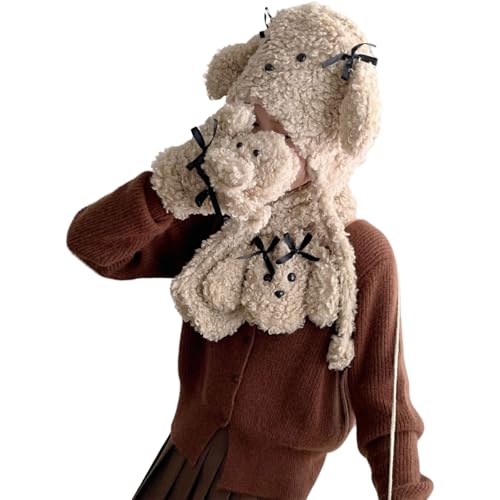 Unisex Bowknot Hund Plüschschalhandwers Set Für Winteroutfits Outdoor Aktivität Handwäsche Handschuhe Beliebtes Accessoire Unisex Bowknot Hund Plüschschalhandwers Set Für Winteroutfits Outdoor Aktivität Handwäsche Handschuhe Beliebtes Accessoire von Fcnjsao