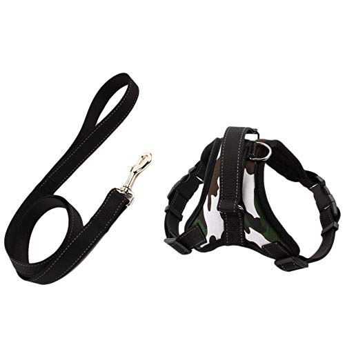 Fcuajdkq Hunde Geschirr Leine Set Einstellbare Atmungsaktive Hund Katze Kragen Weste Harness für Hund Welpen Haustier Brust Gurt Hunde ZubehöR Tarnen S Fcuajdkq Hunde Geschirr Leine Set Einstellbare Atmungsaktive Hund Katze Kragen Weste Harness für Hund Welpen Haustier Brust Gurt Hunde ZubehöR Tarnen S von Fcuajdkq
