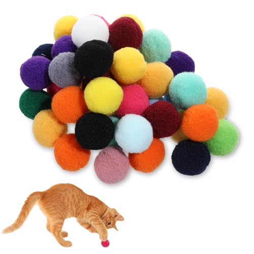 FdcLixuvol Katzenspielzeugbälle, 2,5 cm, für Kätzchen, Katzen, Pompom-Bälle, weich, interaktiv, flauschig, für kreative Bastelarbeiten, Dekorationen, verschiedene Farben, 50 Stück FdcLixuvol Katzenspielzeugbälle, 2,5 cm, für Kätzchen, Katzen, Pompom-Bälle, weich, interaktiv, flauschig, für kreative Bastelarbeiten, Dekorationen, verschiedene Farben, 50 Stück von FdcLixuvol