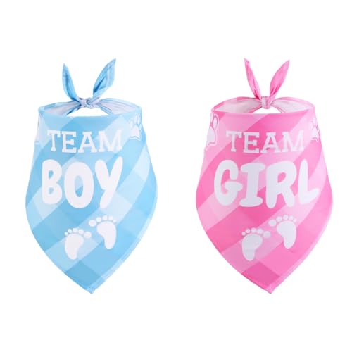 Gender Reveal Hundehalstuch, 2 Stück, Team-Mädchen, Team-Jungen-Hunde-Halstuch, große Schwester oder Bruder, Hunde-Halstuch, Baby-Ankündigung, Hunde-Gender-Enthüllung, Bandana, Foto-Requisite, Gender Reveal Hundehalstuch, 2 Stück, Team-Mädchen, Team-Jungen-Hunde-Halstuch, große Schwester oder Bruder, Hunde-Halstuch, Baby-Ankündigung, Hunde-Gender-Enthüllung, Bandana, Foto-Requisite, von FdcLixuvol