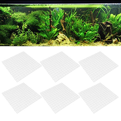 6Pcs Transparent Aquarium Isolation Board, 30x30cm Aquarium Isolation Bottom Filter Gitterplatte Trennwände Crate Cutting Splicing zum Schutz von verletzten Fischen oder Mutterfischen(Transparenz) von Fdit