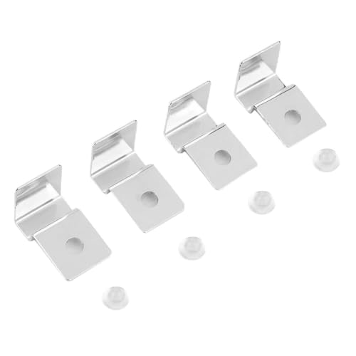 Fdit 4-teilige Aquariumabdeckungshalterung Edelstahl Aquarium Glasabdeckungsclips Aquariumdeckelhalterhalterung(5mm) von Fdit