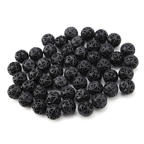 Fdit 50 Pcs Großes Volumen Bio -biochemischer Ball für Meerwasser/Süßwasserfiltration, Fischtankfiltermaterial (16 mm mit Baumwolle) von Fdit