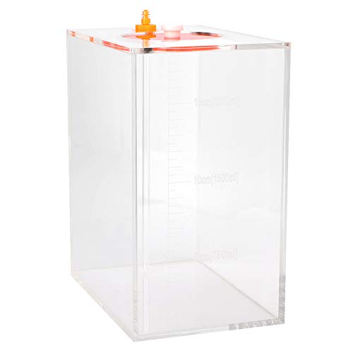 Fdit Aquarium Acryl Flüssigkeit Lagerung Aquarium Transparenter Flüssigkeitsbehälter Acryl Flüssigkeit Eimer für die Arbeit mit Dosierpumpe(2.5L) von Fdit
