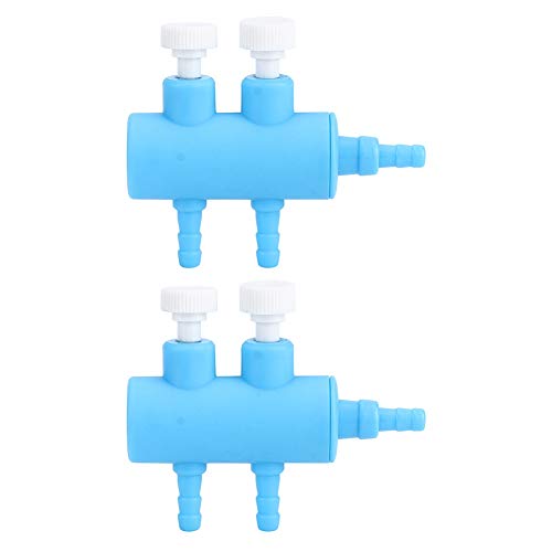 Pssopp Aquarium Luftverteiler Luftstromverteiler Air Flow Splitter Pump Lever Valve Kunststoff Aquarium Sauerstoffverteiler Aquarium Luftpumpe Zubehör für Aquarium Fish Tank(2 Wege) von Pssopp