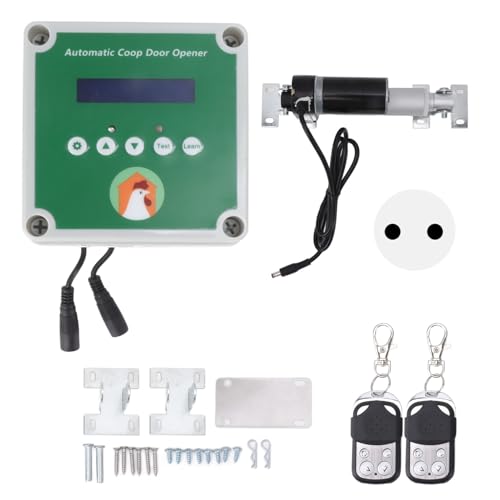 Automatischer Hühnerstallöffner, Linearantriebe, Elektrischer Geflügelhaustür-Motorsatz mit Lichtsensor-Fernbedienung Automatischer Hühnerstallöffner, Linearantriebe, Elektrischer Geflügelhaustür-Motorsatz mit Lichtsensor-Fernbedienung von Fdit