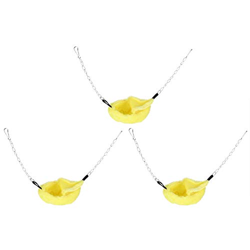 Fdit Bananenförmige Nester Zum Aufhängen, Winter-Hängematte, Mondboot, Käfigbett, Bananenförmiges Schlafzimmer-Schaukelbett, 3 Sets, Klein, 3 Sets Hängematte, Outdoor, Camping, (Yellow) von Fdit