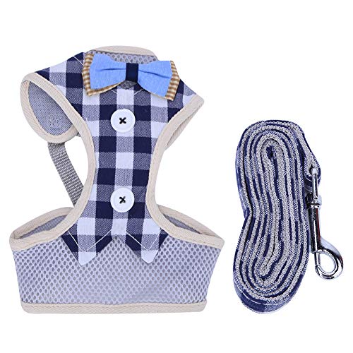 Fdit Cat Harness Vest Atmungsaktives Soft Air Mesh Verstellbares Harness Cat Vest Chest Harness Cat Vest Harness und Leinen Set für Katzen Kätzchen(M) von Fdit