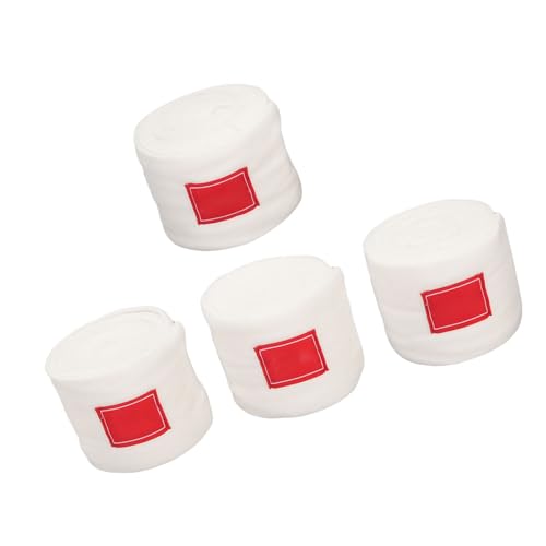 Fdit Fleece Horse Bein Wraps, 4PCs Soft Protective Reitbänder, Zur Verhütung von Verletzungen mit Hervorragendem Komfort, 9,8 Fuß Hergestellt, 9,8 Fuß (White) von Fdit