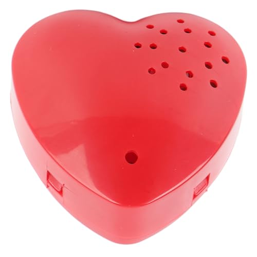 Fdit Herzform -Vibrationsbox für Gefüllte Tiere - Interaktive Plüschspielzeugvibrationsbox mit 5 -minütiger Timer, Multifunktionales Soundmodul - Einzigartig für und Erwachsene (rot) von Fdit