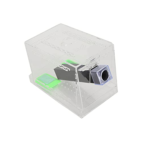 Fdit Hochtransparente Lebensmittel Cricket Keeper Stift mit Röhren für Einfache Nahrung und Reinigung für Reptilienterrarium (S für Größe 35-41) von Fdit