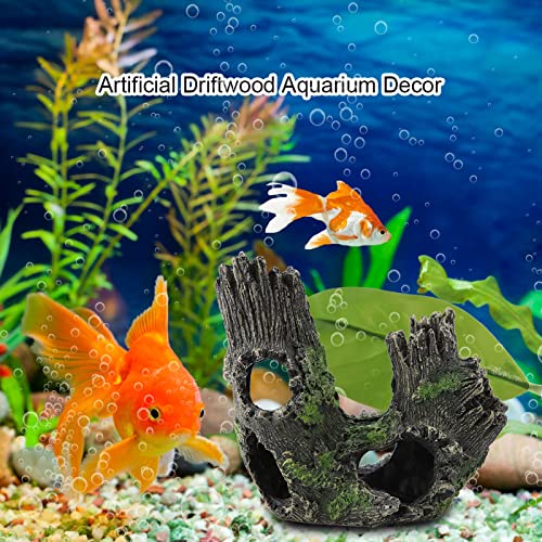 Fdit Kofferraum für Künstliche Aquarienbäume, Ungiftiger Harzkoffer mit Natürlichen Design, Bietet Zuflucht und Unterhaltung für Fische, für die Dekoration des Aquariums (ST-004B) von Fdit
