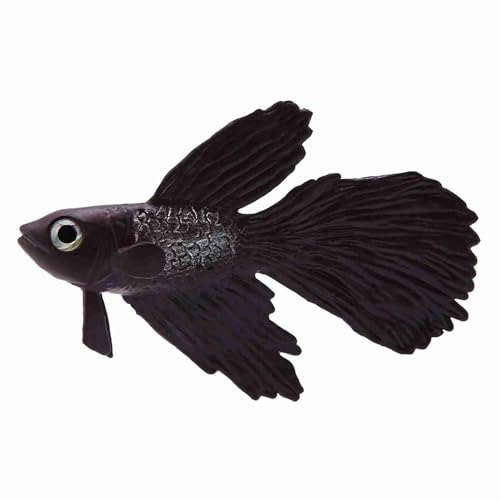 Fdit Künstliche Kleine Fische Lebensechter Silikonfischtankdekoration Ungiftig für Frische und Salzwasser (Nr. 2 Brauner Rindfleischfisch) von Fdit