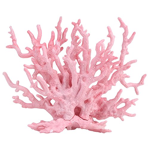 Jeffergarden Dekoration Aquarium Künstliche Kunststoff Korallen Aquarienpflanzen Coral Fish Tank Dekorationen in verschiedenen Größen und Farben Korallendekor für Aquarien(S Pink) von Fdit