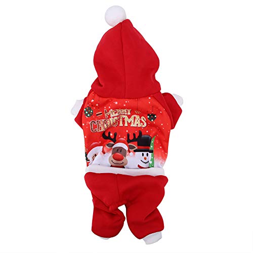 Pet Weihnachten Kleidung Hoodies Modische Kapuze Pet Kostüm Cute Dogs Partys Kleidung Hundekleidung Warme Wintermantel für Weihnachten(XL) von Fdit