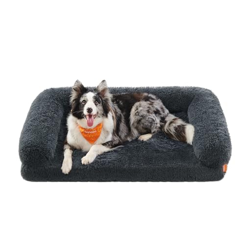 Feandrea FluffyHug Hundebett Plüsch, Hundedecke Sofa, Sofaschutz Hund, Hundekissen, Größe XL, für mittelgroße und große Hunde, 110 x 95 x 18 cm, dunkelgrau PGW223G02 Feandrea FluffyHug Hundebett Plüsch, Hundedecke Sofa, Sofaschutz Hund, Hundekissen, Größe XL, für mittelgroße und große Hunde, 110 x 95 x 18 cm, dunkelgrau PGW223G02 von Feandrea