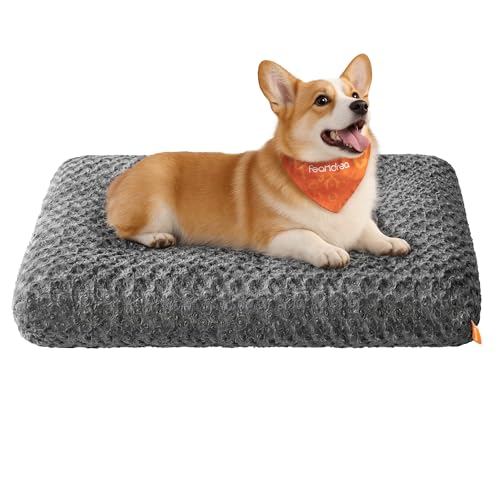 Feandrea Hundebett, Hundekissen L, für mittelgroße Hunde, Flauschige Hundematte, Plüsch, 95 x 60 cm, weiche Polsterung, waschbar, rutschfest, schiefergrau PGW292GN01 Feandrea Hundebett, Hundekissen L, für mittelgroße Hunde, Flauschige Hundematte, Plüsch, 95 x 60 cm, weiche Polsterung, waschbar, rutschfest, schiefergrau PGW292GN01 von Feandrea