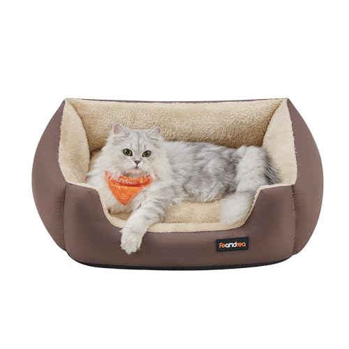 Feandrea Hundebett, Hundekorb mit Wendekissen, braun PGW001Z Feandrea Hundebett, Hundekorb mit Wendekissen, braun PGW001Z von Feandrea
